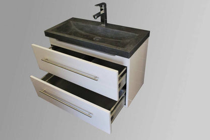 Badmeubel Compact Stone 80 Hoogglans Wit - WDtegels