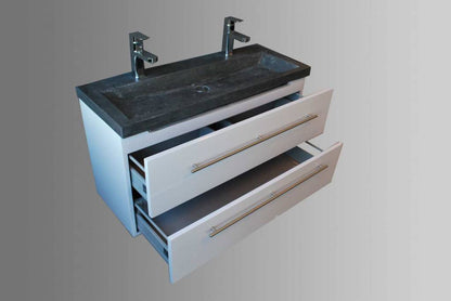 Badmeubel Compact Stone 100 Hoogglans Wit - WDtegels