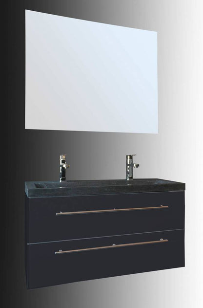 Badmeubel Compact Stone 100 Hoogglans Antraciet - WDtegels