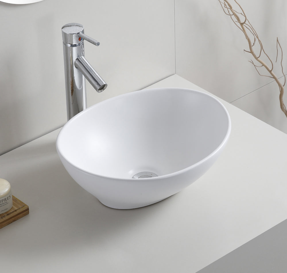 Barco waskom ovaal 40 x 33 x 14 mat wit