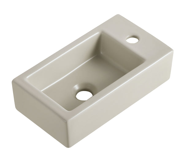 Lavabo Rhea M a la derecha | 40x22x11cm | Cerámica beige