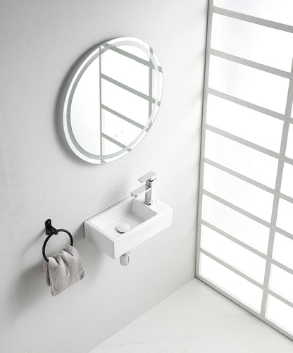 Rhea M fontein rechts 40 x 22 x 11 cm keramiek glans wit - WDtegels