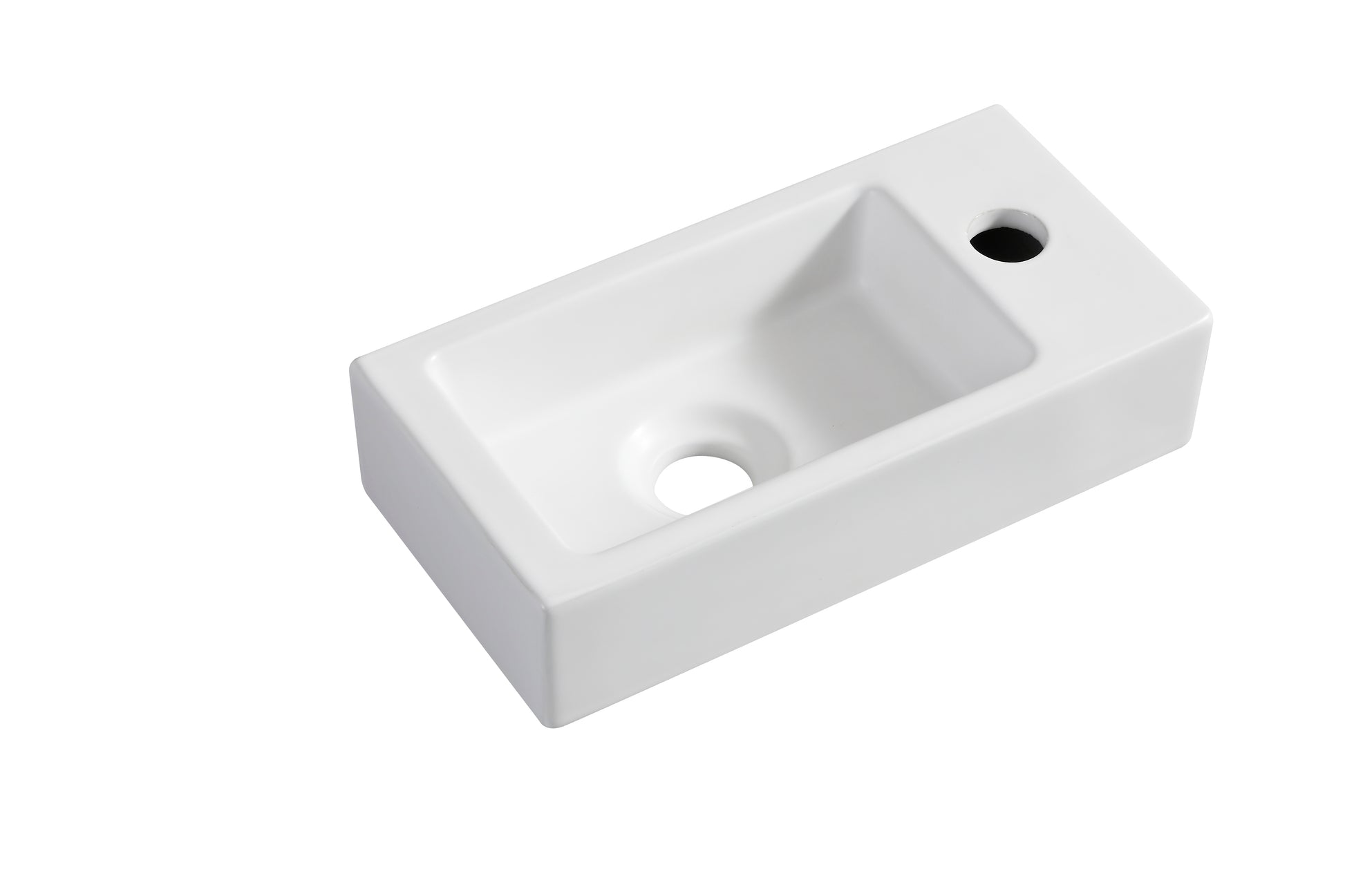 Rhea S mini fontein rechts 36,5 x 18 x 9 cm keramiek mat wit - WDtegels