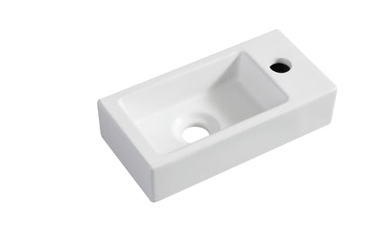 Rhea S mini fontein rechts 36,5 x 18 x 9 cm keramiek mat wit - WDtegels