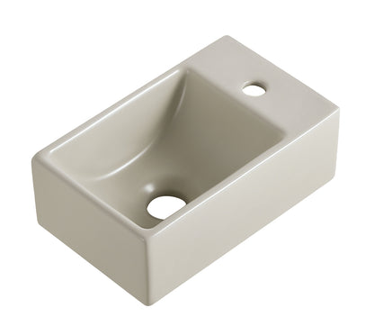 Rhea XXS fontein rechts 30,5 x 18 x 11 cm keramiek beige