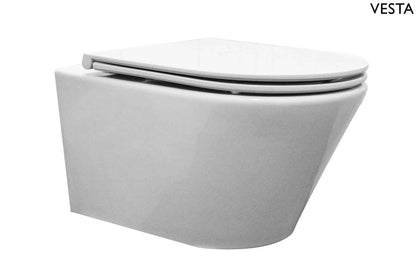 Vesta wandcloset 52 cm met Flatline Soft-Close zitting wit