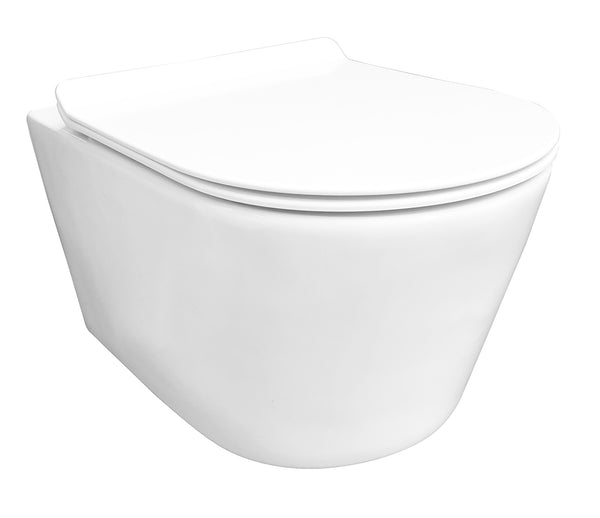 Sity wandcloset | Rimless + Toiletzitting | Softclose en quick release | glans wit