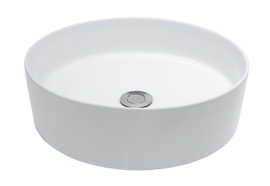 Link waskom rond 40 x 12 cm keramiek mat wit - WDtegels