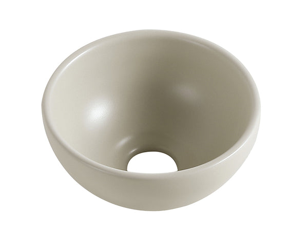 Lavabo sobre encimera Consilio redondo | 20x9cm | Cerámica | Beige