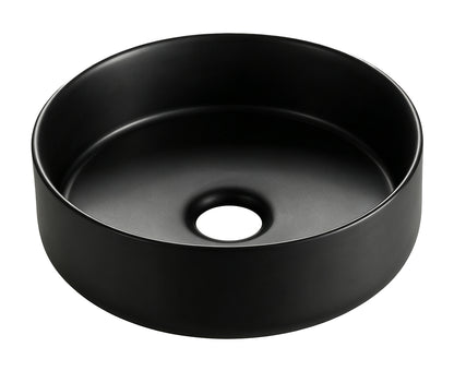 Colosso waskom rond 36 x 12 cm keramiek mat zwart