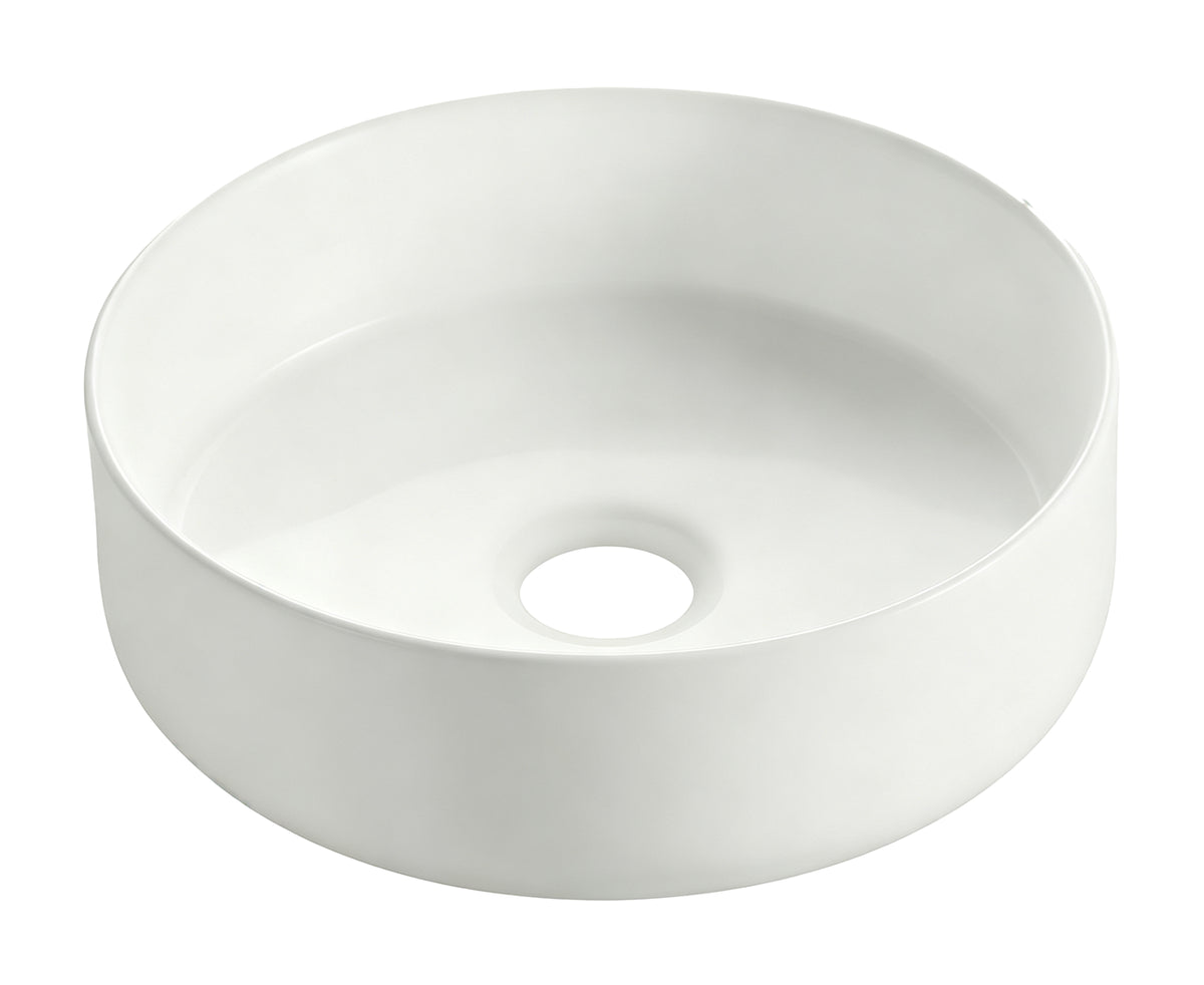 Colosso waskom rond 36 x 12 cm keramiek mat wit