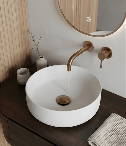 Colosso waskom rond 36 x 12 cm keramiek mat wit - afbeelding 2