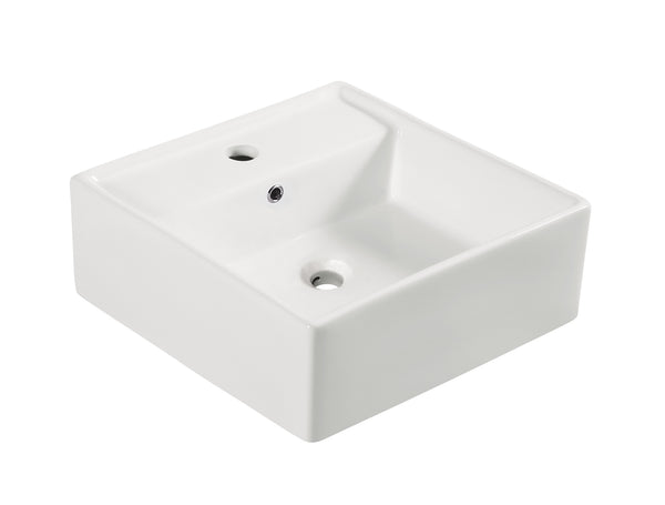Larx waskom vierkant | 41x41x15cm | Keramiek | Glans wit