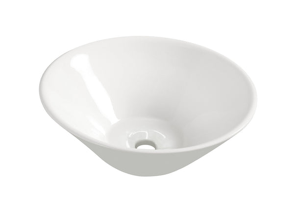 Circle wash basin round 42 x 15 cm ceramic gloss white