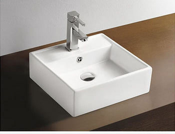 Larx wastafel 39 x 39 cm wit