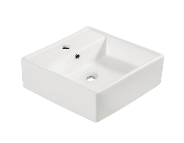 Larx waskom vierkant | 38,5x38,5x13cm | Keramiek | Wit