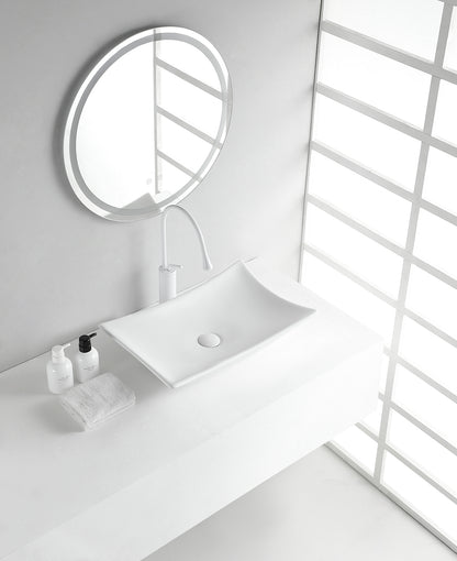 Scala waskom rechthoekig 56 x 37 x 10,5 cm keramiek glans wit - WDtegels