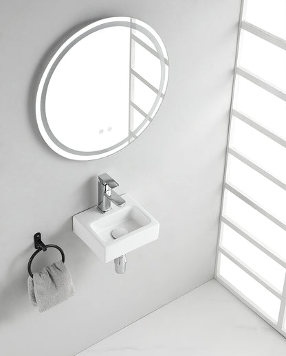 Leto mini fontein 28 x 24, 5 x 9 cm keramiek glans wit - WDtegels