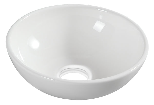 Kimo waskom rond | 27,5x27,5x10cm | Keramiek | Glans wit
