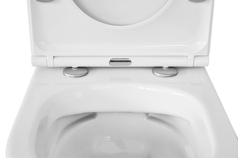 Vesta junior wandcloset rimless verkort | Flatline toiletzitting | Softclose en quick release | Glans wit - WDtegels