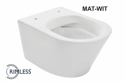 Vesta wandcloset rimless mat wit - WDtegels