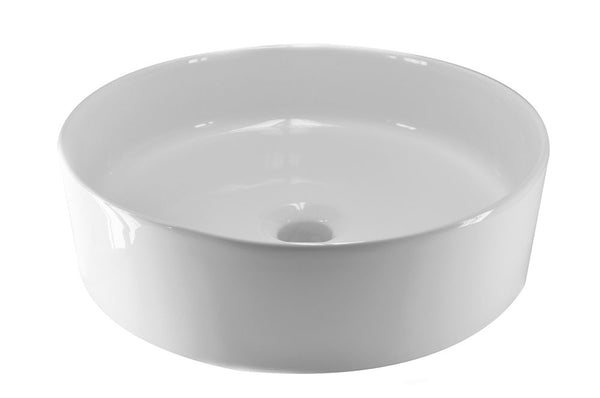 Link washbasin round 40 x 12 cm ceramic gloss white
