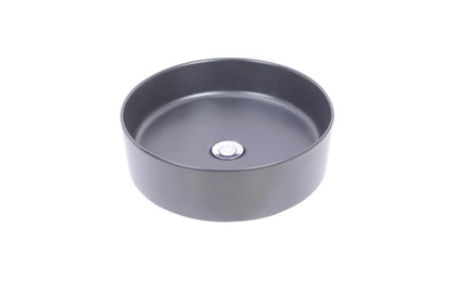 Wiesbaden Link waskom rond 40x12 cm keramiek mat zwart - WDtegels