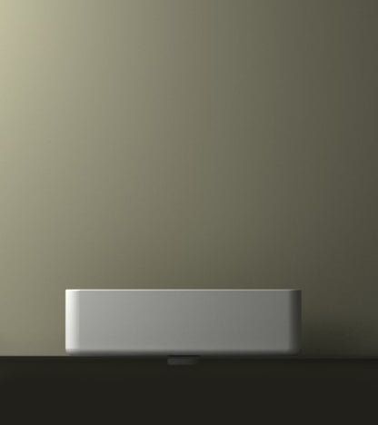 Link opzetwastafel 35 x 50 x 12 cm keramiek glans wit - WDtegels