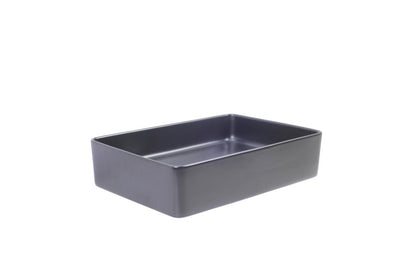 Wiesbaden Link waskom rechthoekig 35x50x12 cm keramiek mat zwart - WDtegels