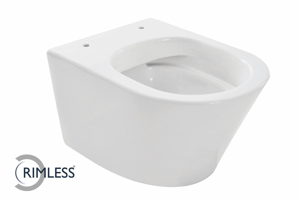 Vesta junior wandcloset rimless verkort glans wit - WDtegels