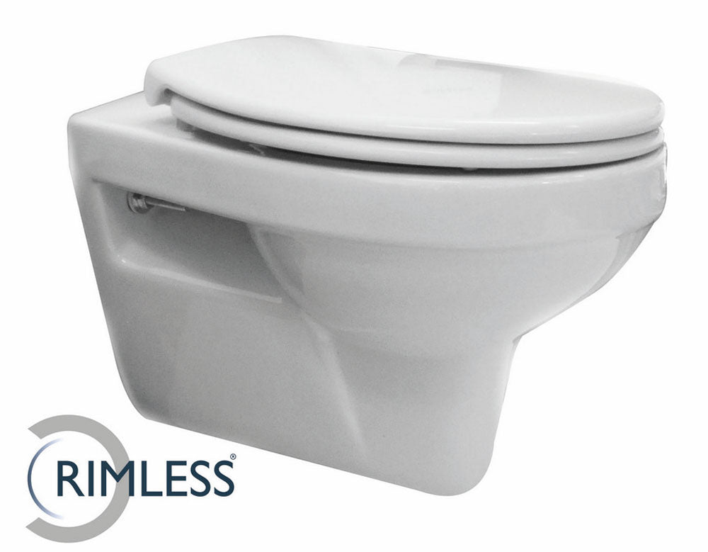 Trevi wandcloset rimless | Ultimo 3.0 toiletzitting | Softclose en quick release | Glans wit - WDtegels