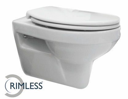 Trevi wandcloset rimless | Ultimo 3.0 toiletzitting | Softclose en quick release | Glans wit - WDtegels