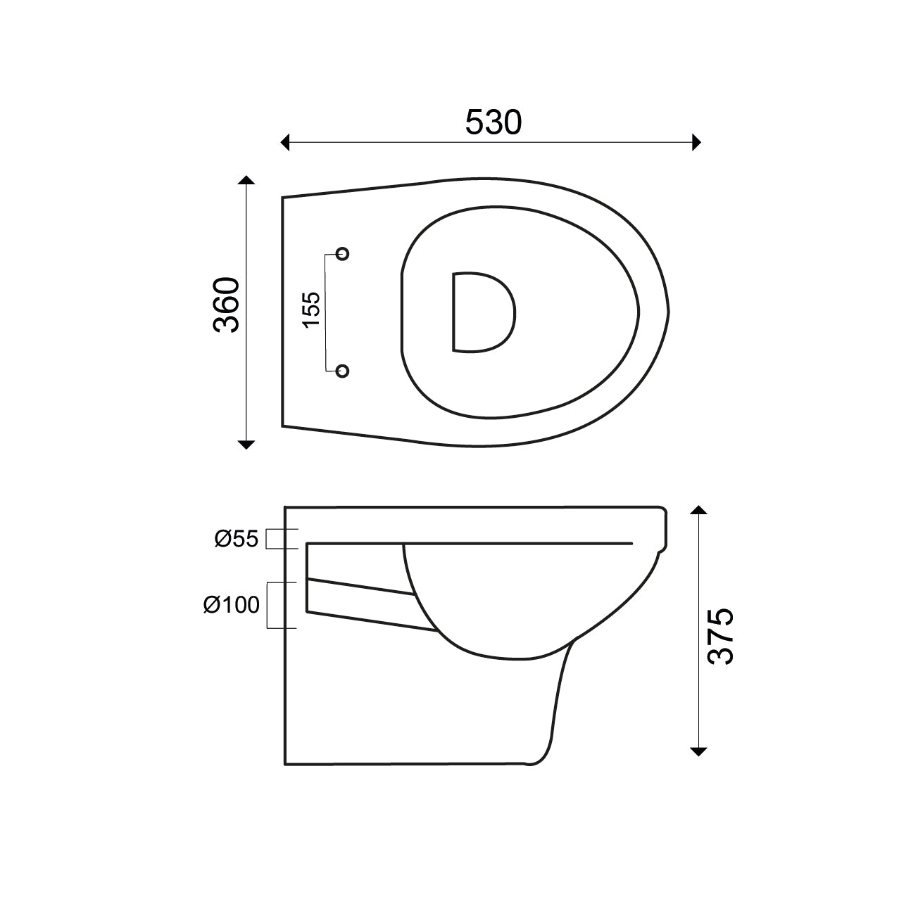 Trevi wandcloset rimless | Ultimo 3.0 toiletzitting | Softclose en quick release | Glans wit - WDtegels