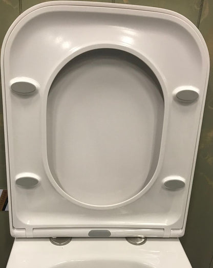 Sky wandcloset verkort met Sky toiletzitting softclose en quick release glans wit - WDtegels
