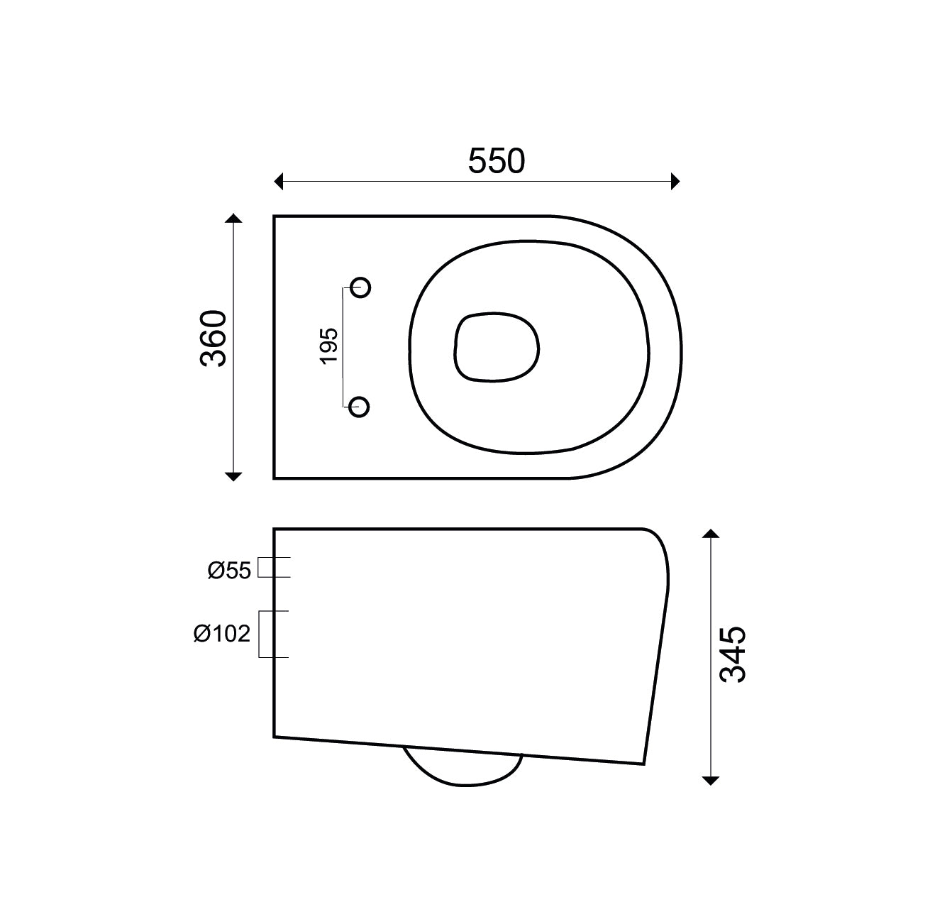 Arco wandcloset | Arco toiletzitting | softclose en quick release | Glans wit - WDtegels