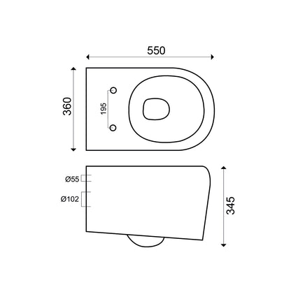 Arco wandcloset | Arco toiletzitting | softclose en quick release | Glans wit - WDtegels