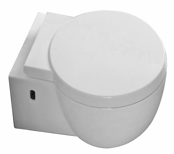 Inodoro suspendido Wiesbaden Amor + asiento de descarga profunda blanco