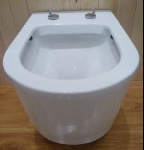 Flow wandcloset rimless met nano coating met Flow toiletzitting softclose en quick release glans wit - WDtegels