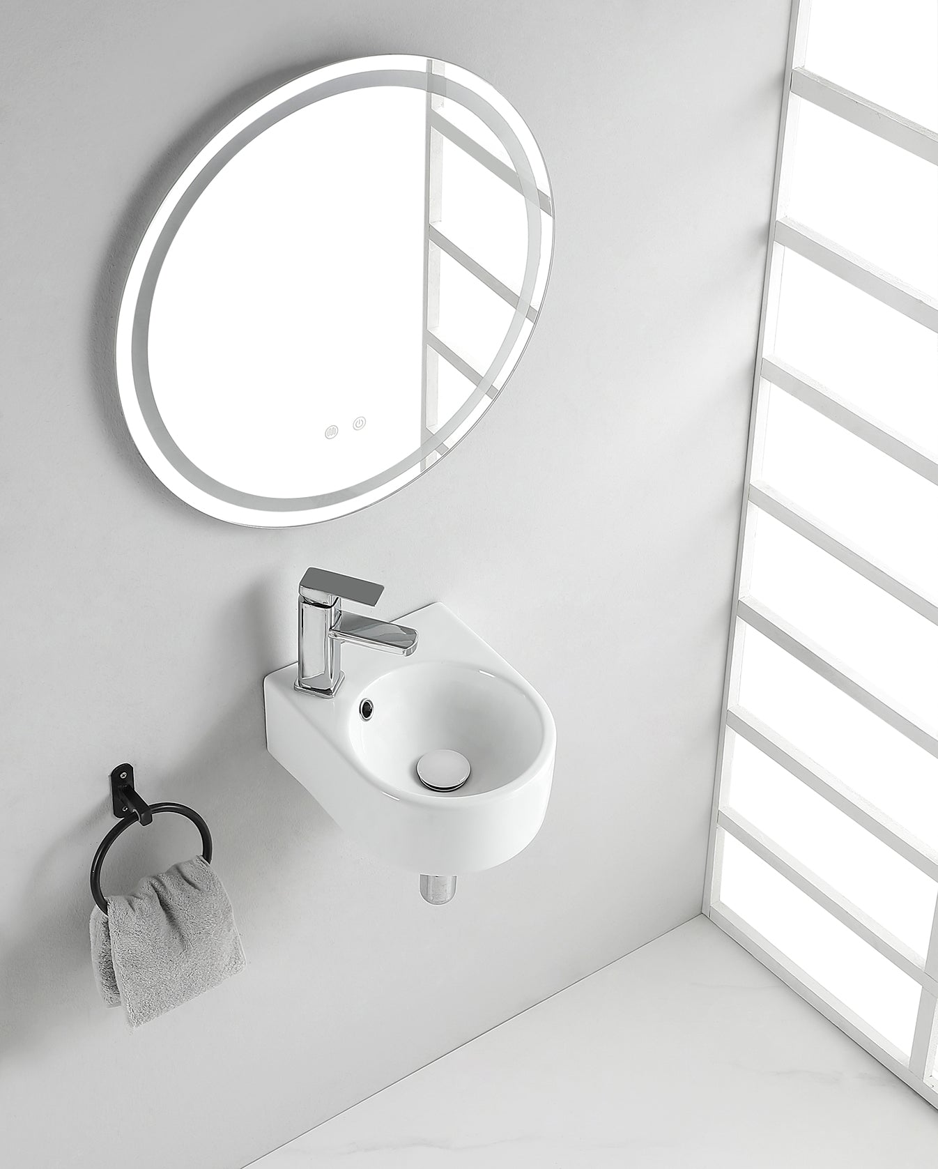 Erato fontein 34 x 27,5 x 12 cm keramiek glans wit - WDtegels