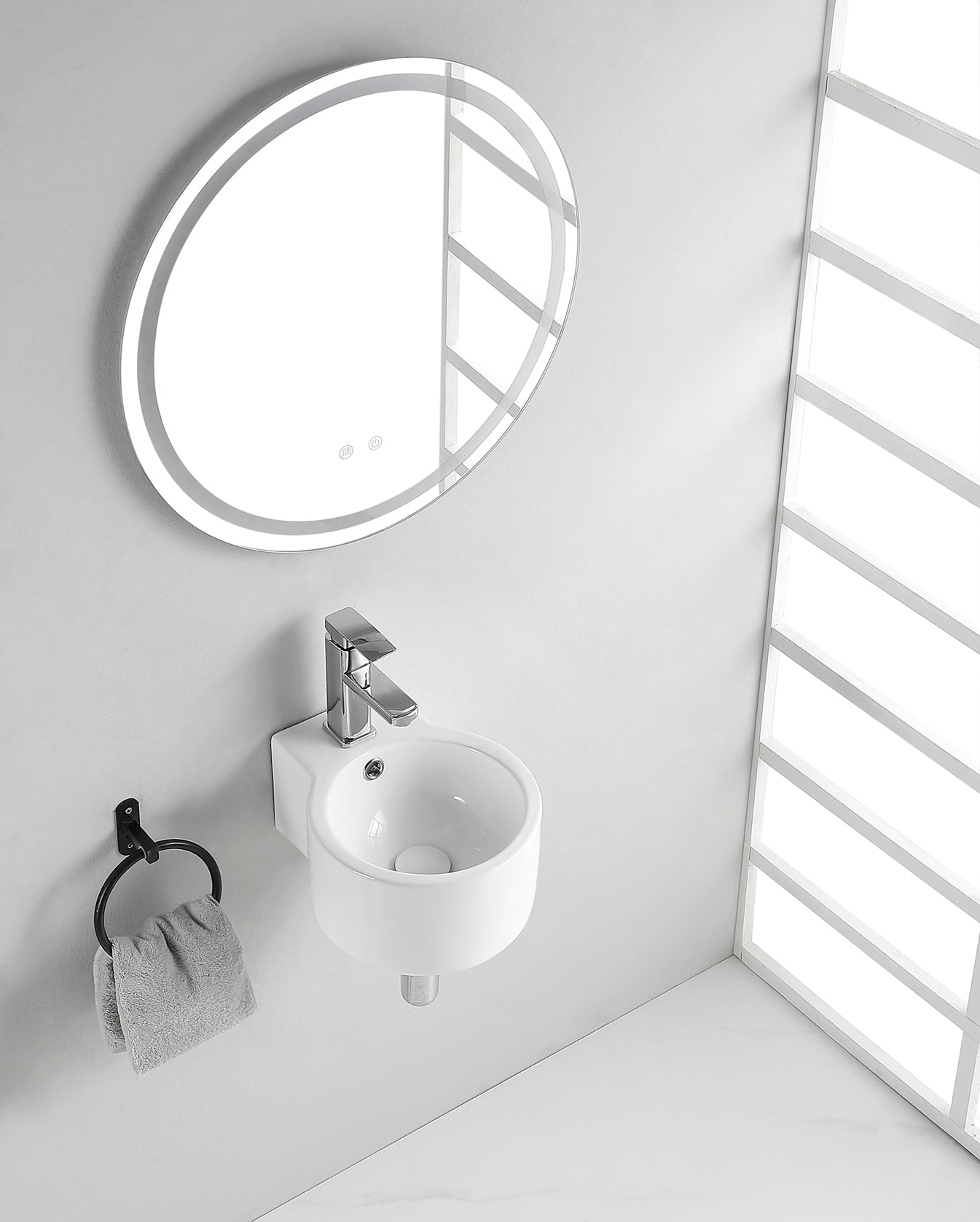 Kronos fontein 32 x 27,5 x 16 cm keramiek glans wit - WDtegels
