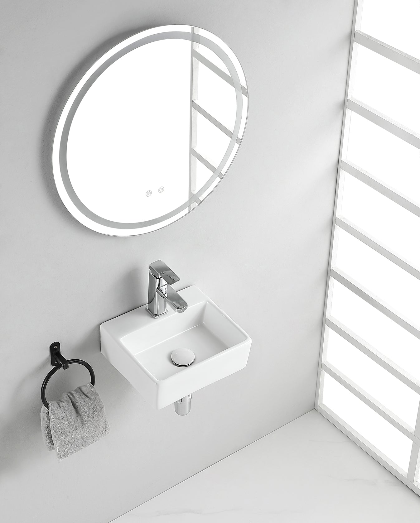 Leto fontein 33,5 x 29 x 11,5 cm keramiek glans wit - WDtegels