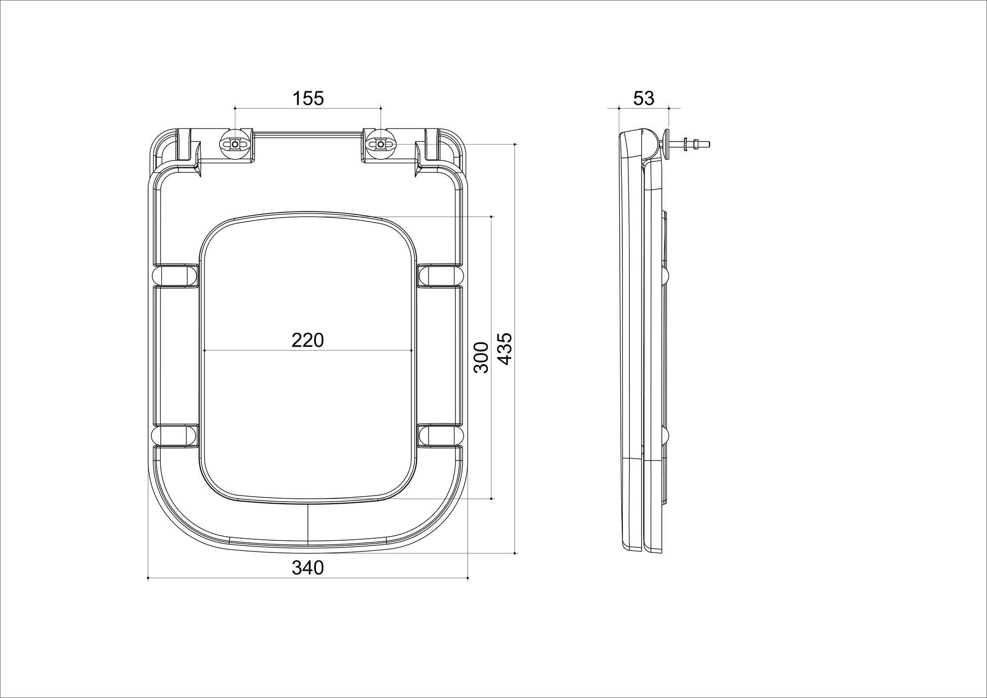 Carré toiletzitting softclose en quick release | Glans wit - WDtegels