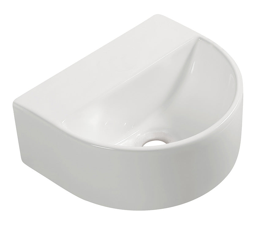 Lara fontein zonder kraangat 30 x 25 x 12 cm keramiek glans wit - WDtegels
