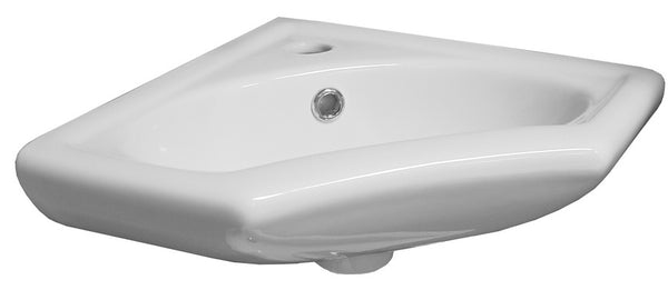 Trevi corner basin | 35x35x15cm | Glossy white ceramic