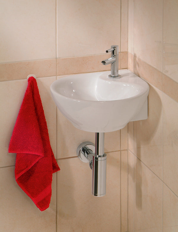 Wiesbaden Fonteinset Hoek | 35x35x14.5cm | Wit