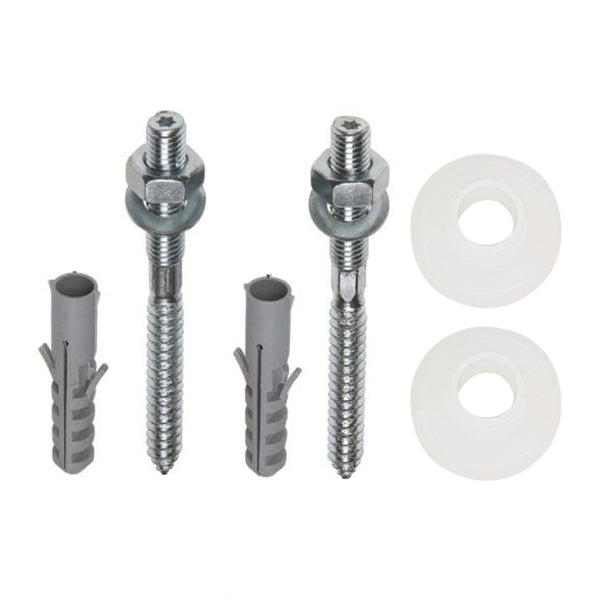 Plug bolt set for washbasin 2 pieces 10 x 110 mm