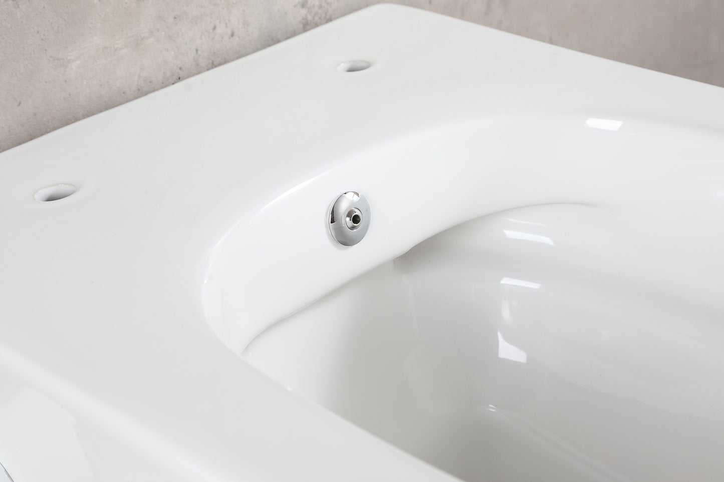 Vesta wall-mounted toilet rimless with bidet tap, cold water, gloss white 