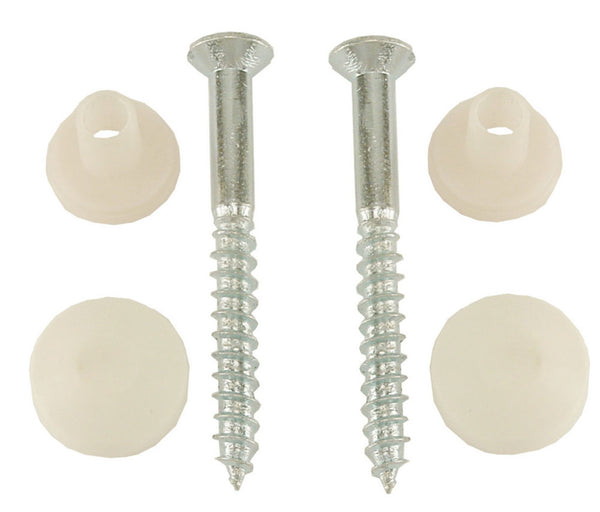 Pot screw set without plug 2 pieces 5.5 x 60 mm cover cap parchment