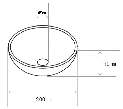 Consilio wash basin round 20 x 9 cm ceramic gloss white
