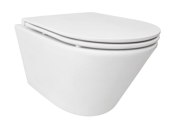 Vesta Tornado flush wandcloset | Rimless | Flatline toiletzitting | Softclose en quick release | Mat wit